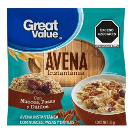 Avena instantánea Con Nueces ,Pasas y Dátiles 