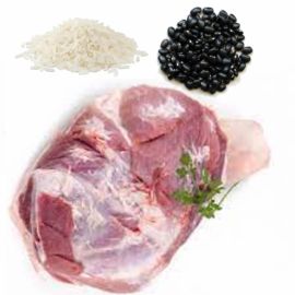 Pierna de cerdo + Arroz + Frijoles