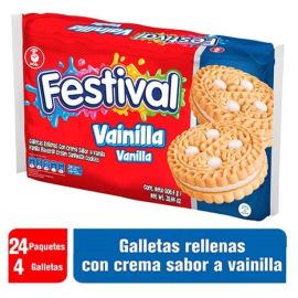 Galletas Festival Vainilla 12 paqueticos 
