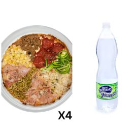 Oferta de 4 Pizzas MG + 1 Pomo de refresco GRATIS