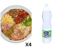 Oferta de 4 Pizzas MG + 1 Pomo de refresco GRATIS